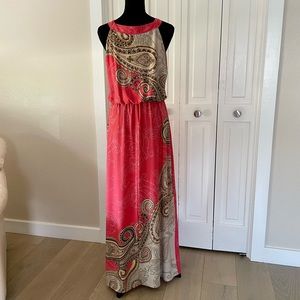 Peach Paisley Chicos Maxi dress Size 0